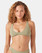 ROXY HALEIWA BRALETTE OIG-OIL GREEN M