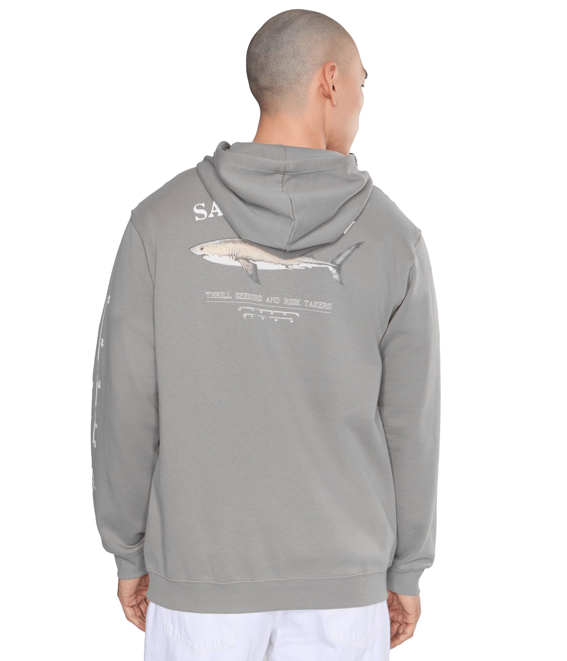 Salty Crew Bruce Hooded Fleece Shark Skin XL