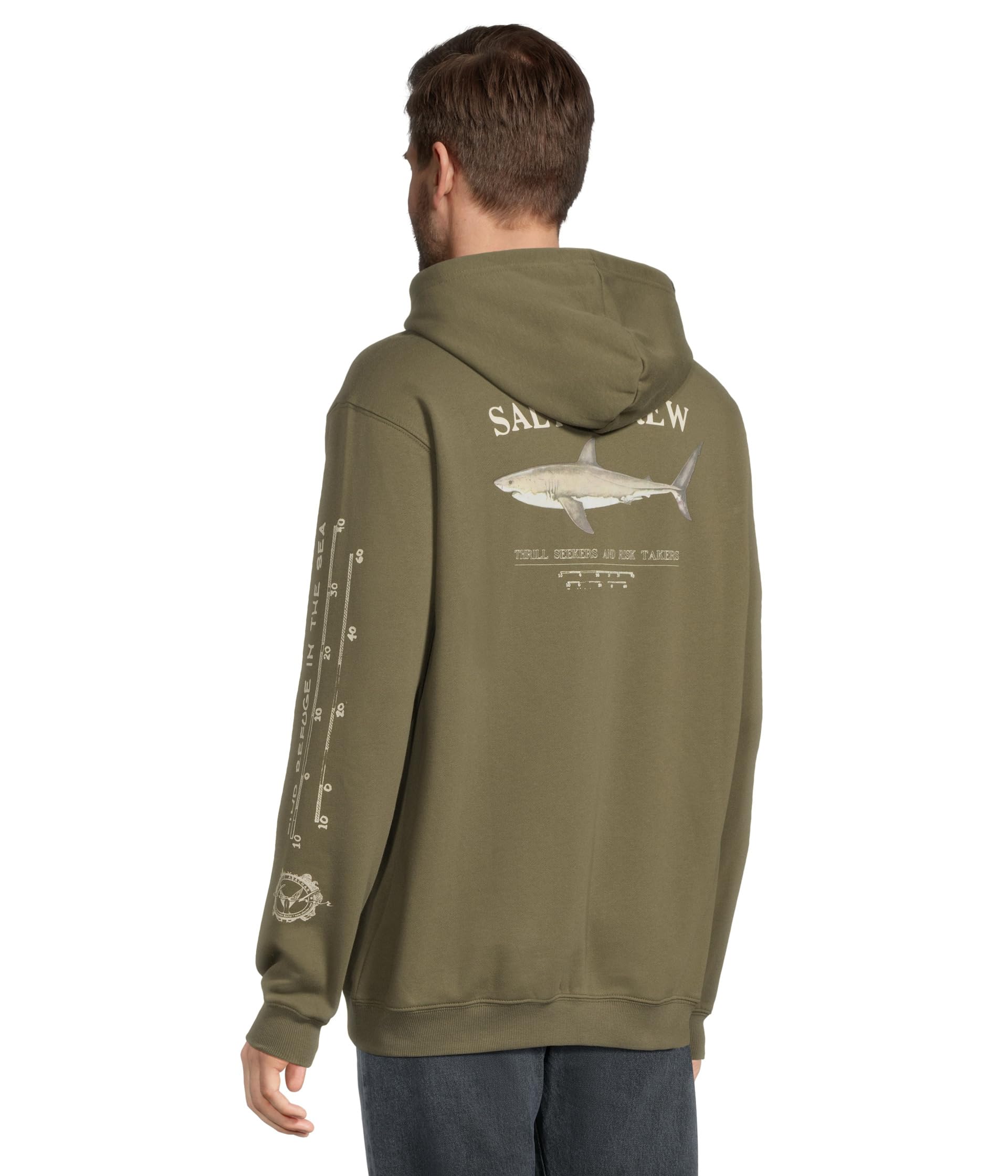Salty Crew Bruce Hooded Fleece Dusty Olive L