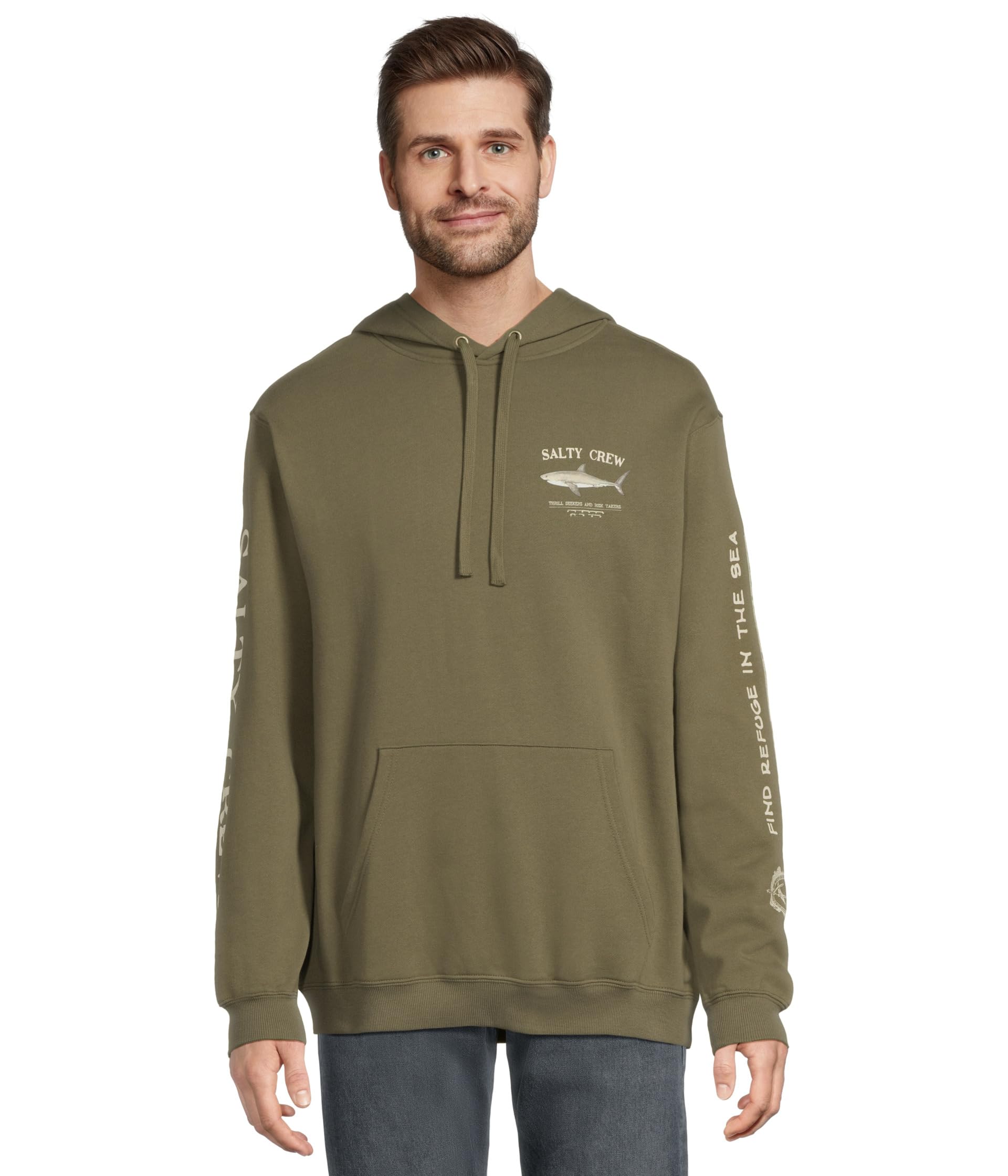 Salty Crew Bruce Hooded Fleece Dusty Olive L