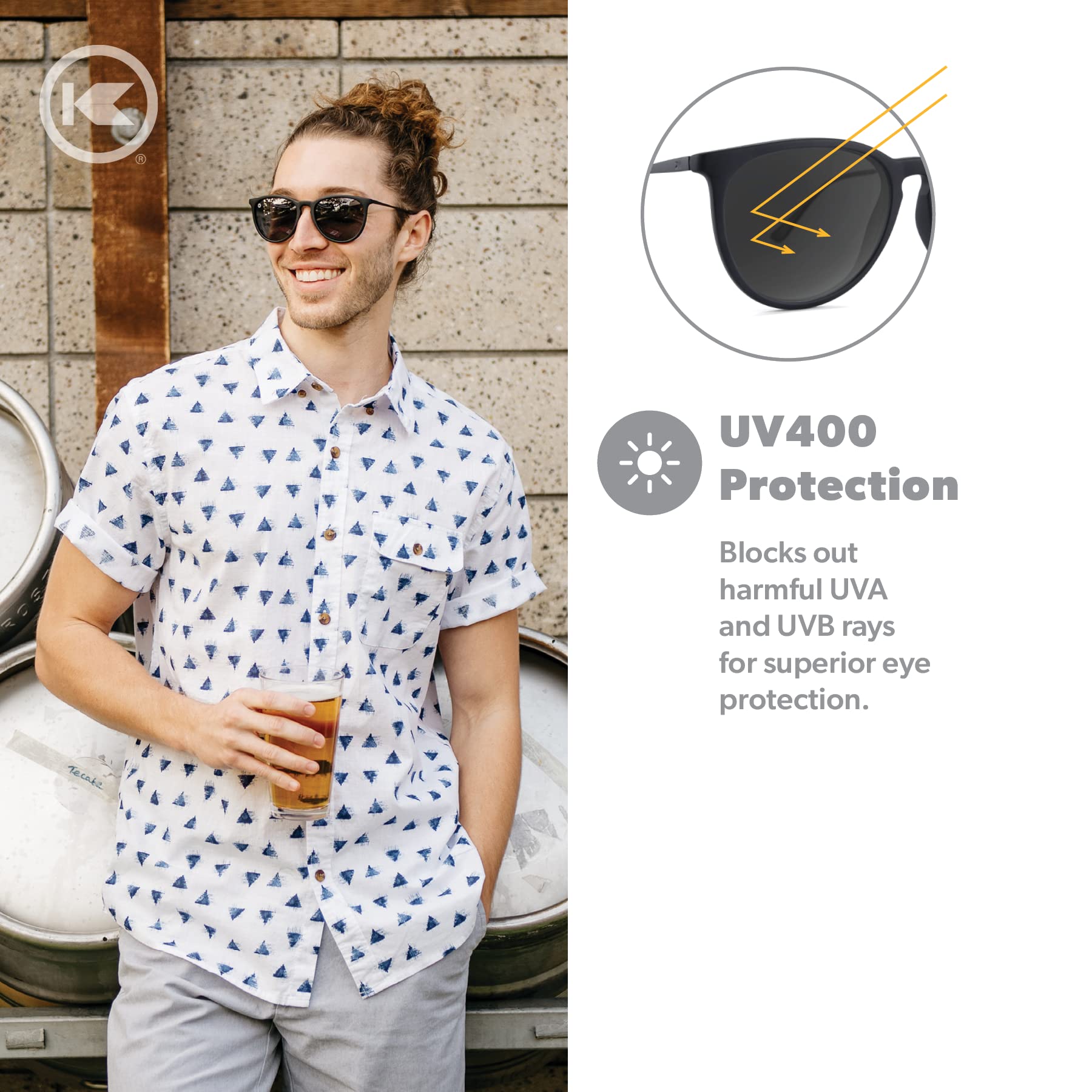 Knockaround MaryJane Polarized Sunglasses BlackonBlack