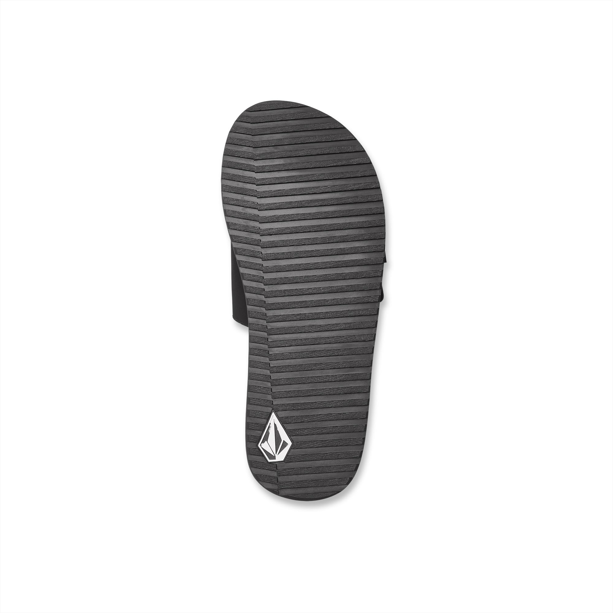Volcom Recliner Slide Mens Sandal BWH-Black-White 11