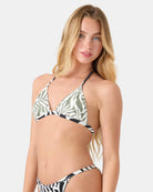 ROXY SURFER'S PARADISE REVERSIBLE TRI BIKINI TOP B64-BLACK COMBO L