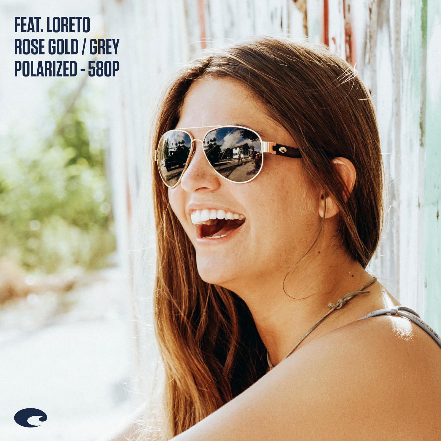 Costa Del Mar Loreto Sunglasses Palladium Blue Mirror 580G