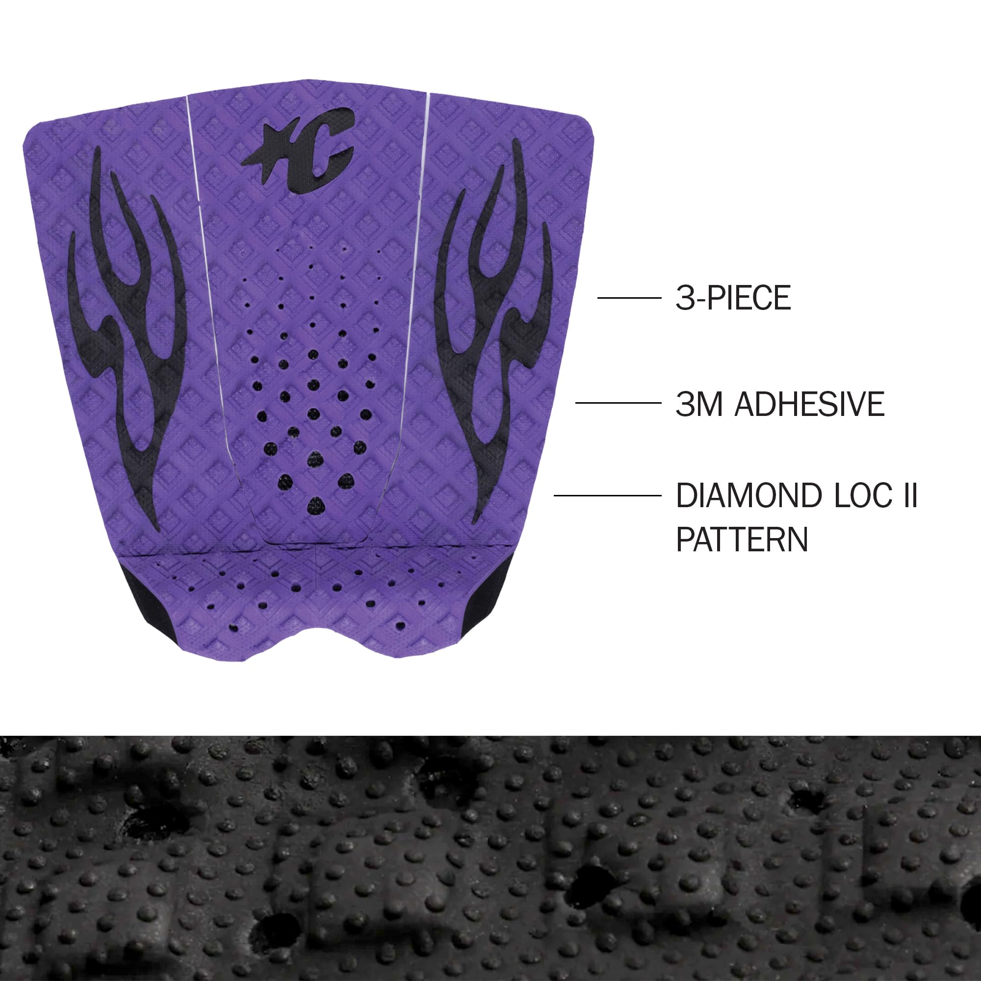 Creatures of Leisure Griffin Colapinto Lite EcoPure Traction Pad Punk Purple Black Flames