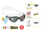 Cressi Planet Swimming Goggle Clear/Black /Tinted