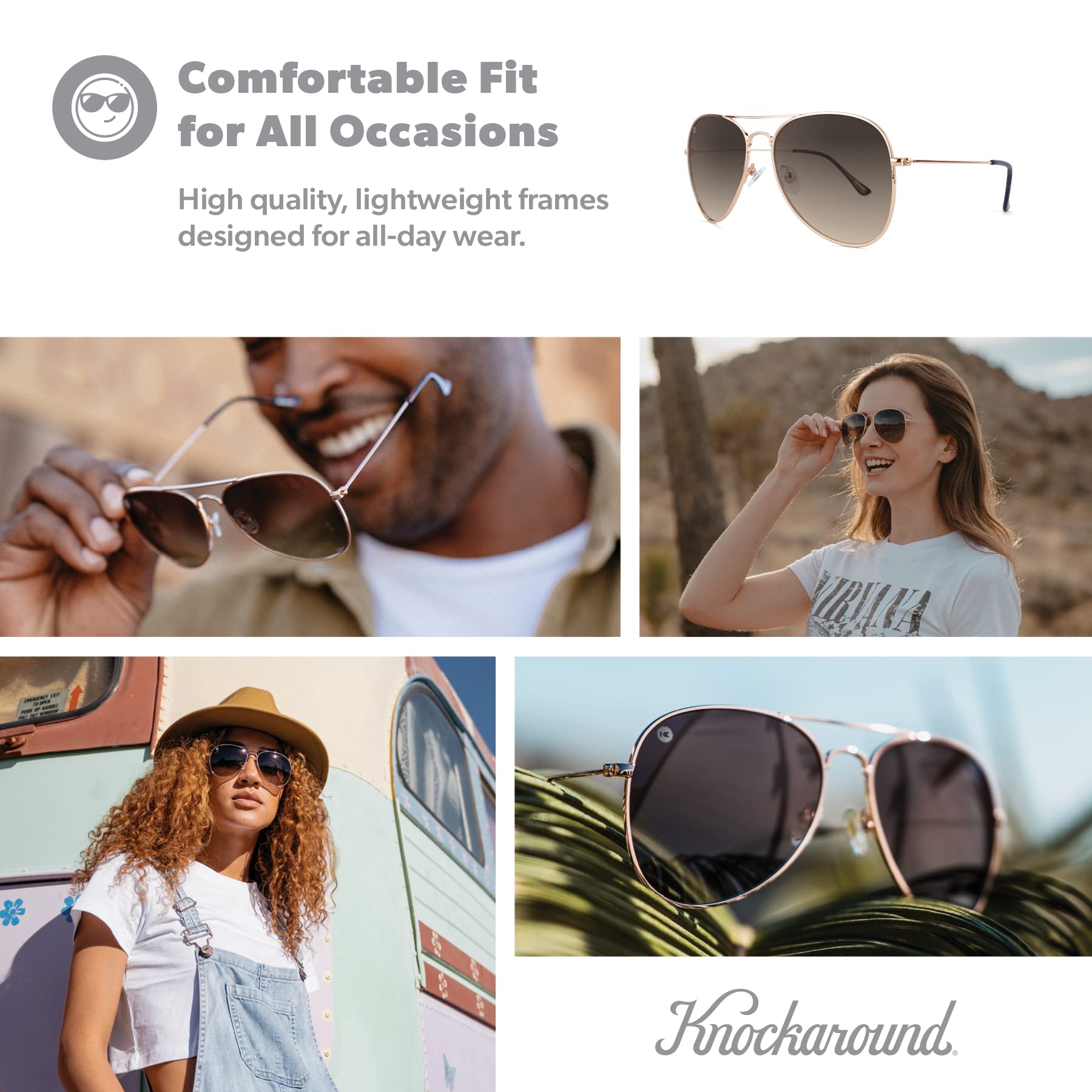 Knockaround Mile High Polarized Sunglasses  VegasVelour