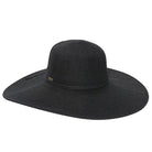 Sun n Sand Paperbraid Floppy Black Brim 5"
