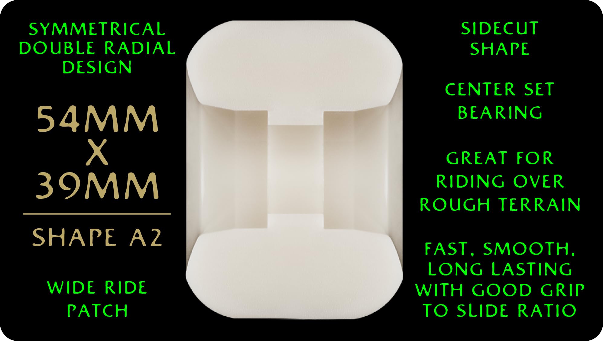 Powell Peralta Dragon Formula 88A Skateboard Wheels Green 54x39 A2