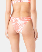 ROXY PALM HAZE KNOTTED SCOOP CHEEKY BIKINI BOTTOM CM4-CORALMUL L