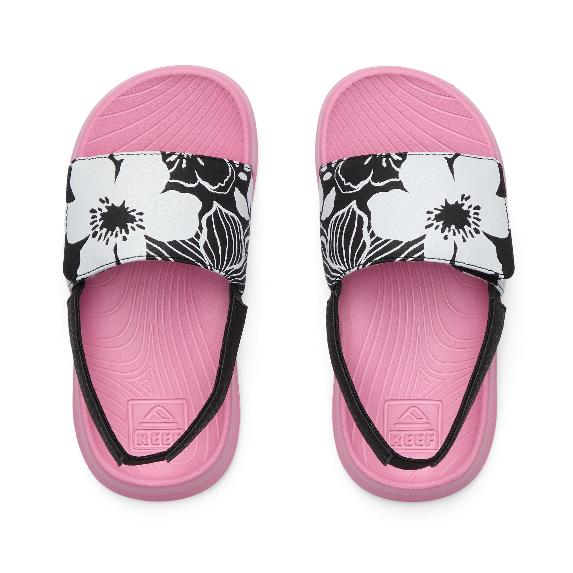 Reef Little Salty Girls Slide Black-Pink 3 C