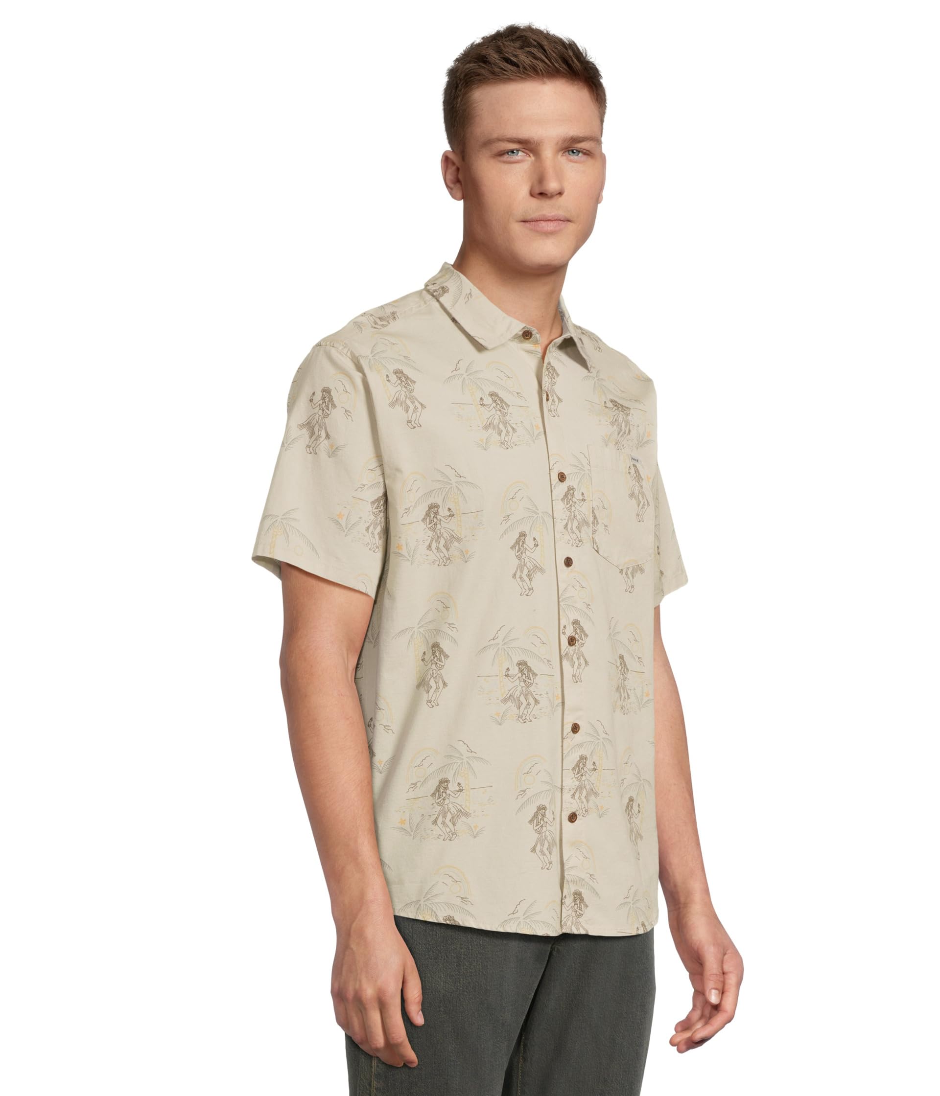 Hurley Lido SS Woven  072-Bone2 L