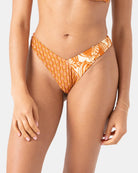 ROXY RAY OF SUNSHINE V CHEEKY BIKINI BOTTOM RTM-RUST MULTI S