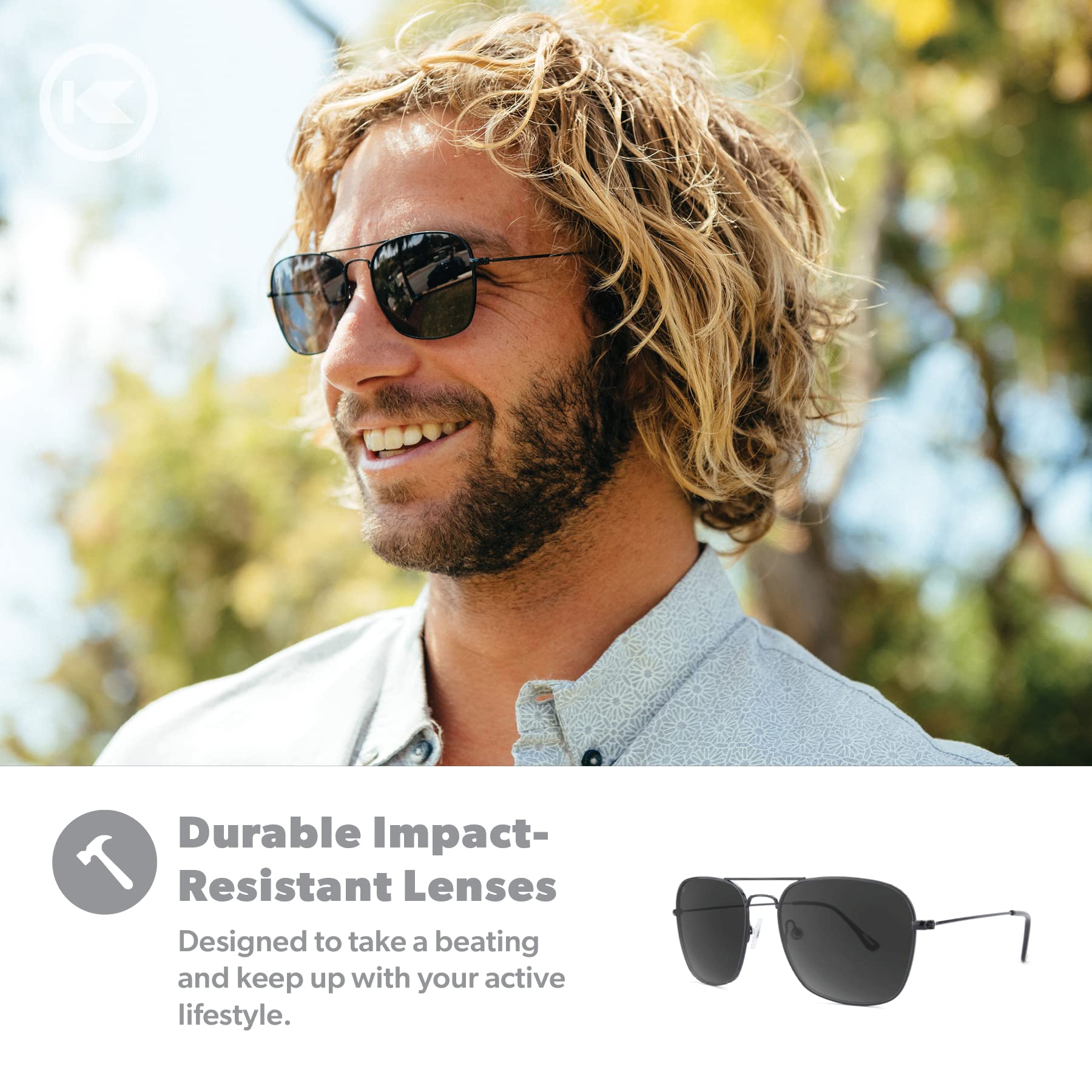 Knockaround MountEvans Polarized Sunglasses BlackSmoke