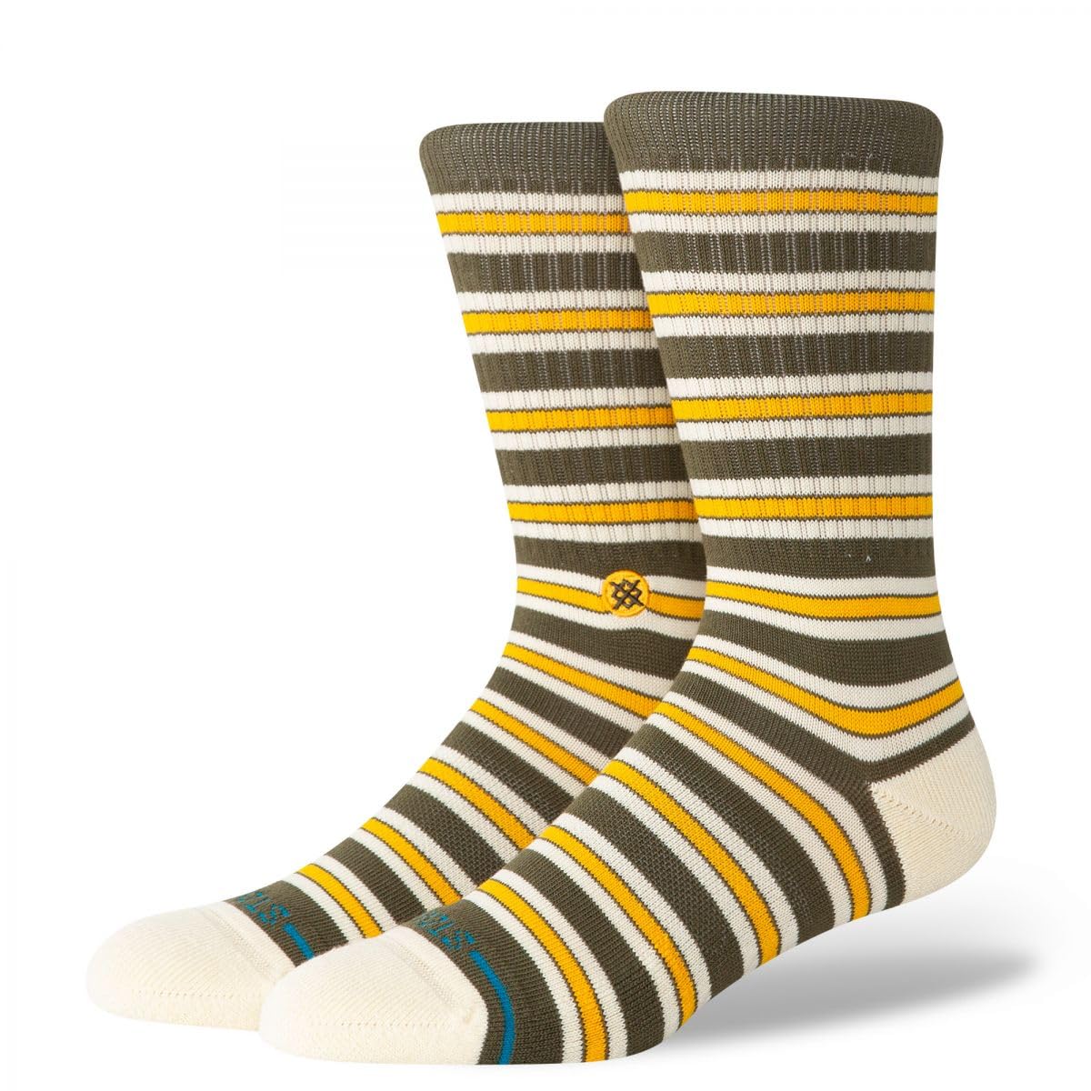 Stance Cotton Crew Medium Cushion Socks OLV-OLLIE CREW - OLIVE M