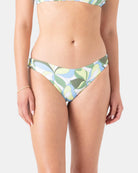 ROXY SURF BREAK SHIRRED HIPSTER TP1 - Green Tropics S
