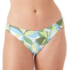 ROXY SURF BREAK SHIRRED HIPSTER TP1 - Green Tropics L