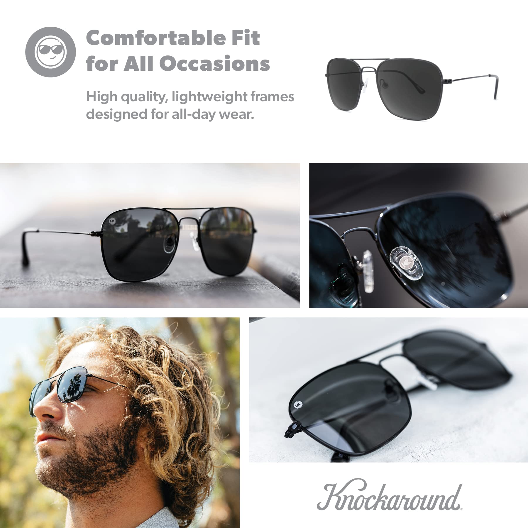 Knockaround MountEvans Polarized Sunglasses BlackSmoke