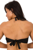 H20H Deep V Halter Bikini Top BLK E