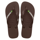 Havaianas Brazil Logo Mens Sandal 2673-Dark Brown-White 9