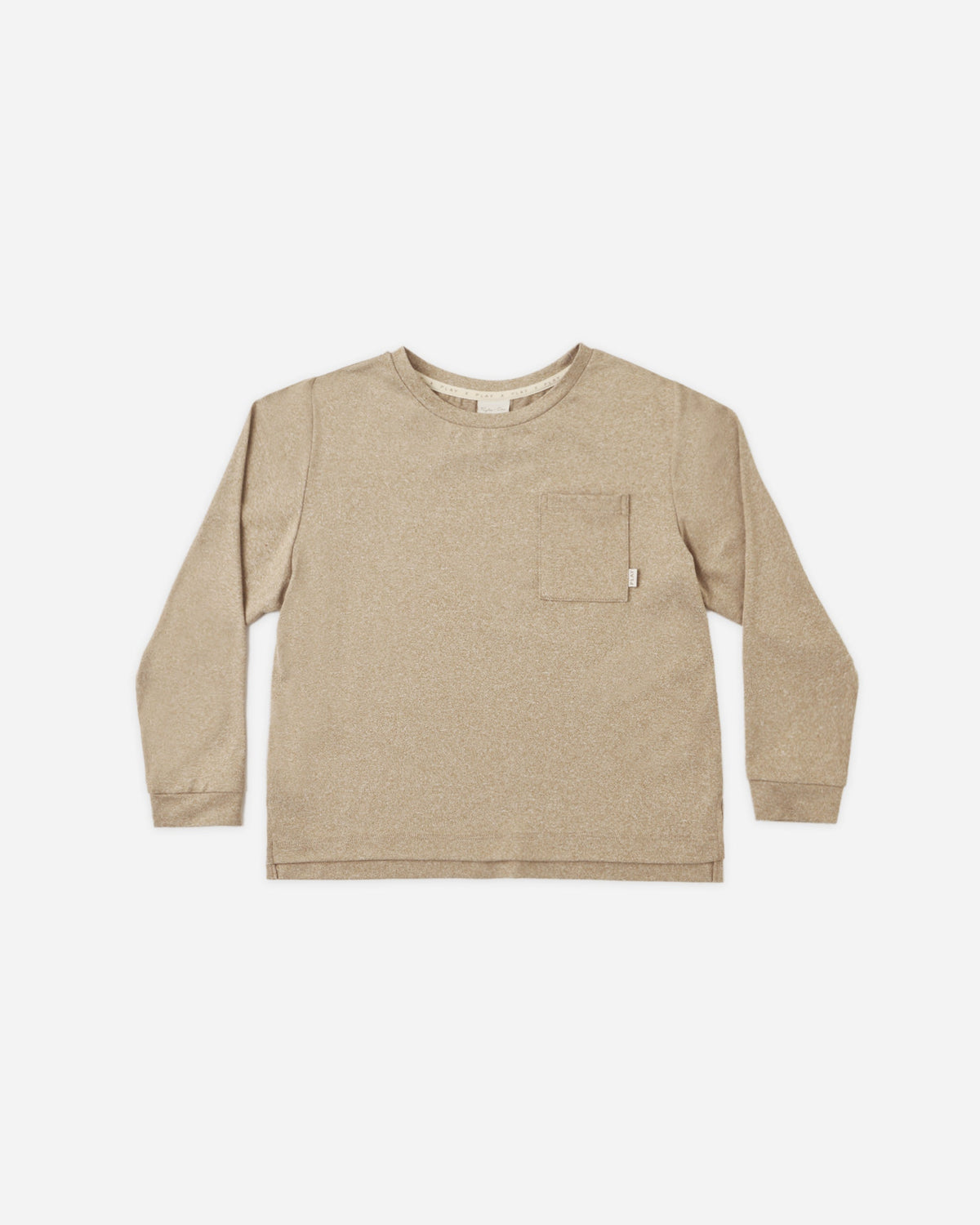 Rylee and Cru Long Sleeve Pocket Tee Heathered Olive 8-9Y