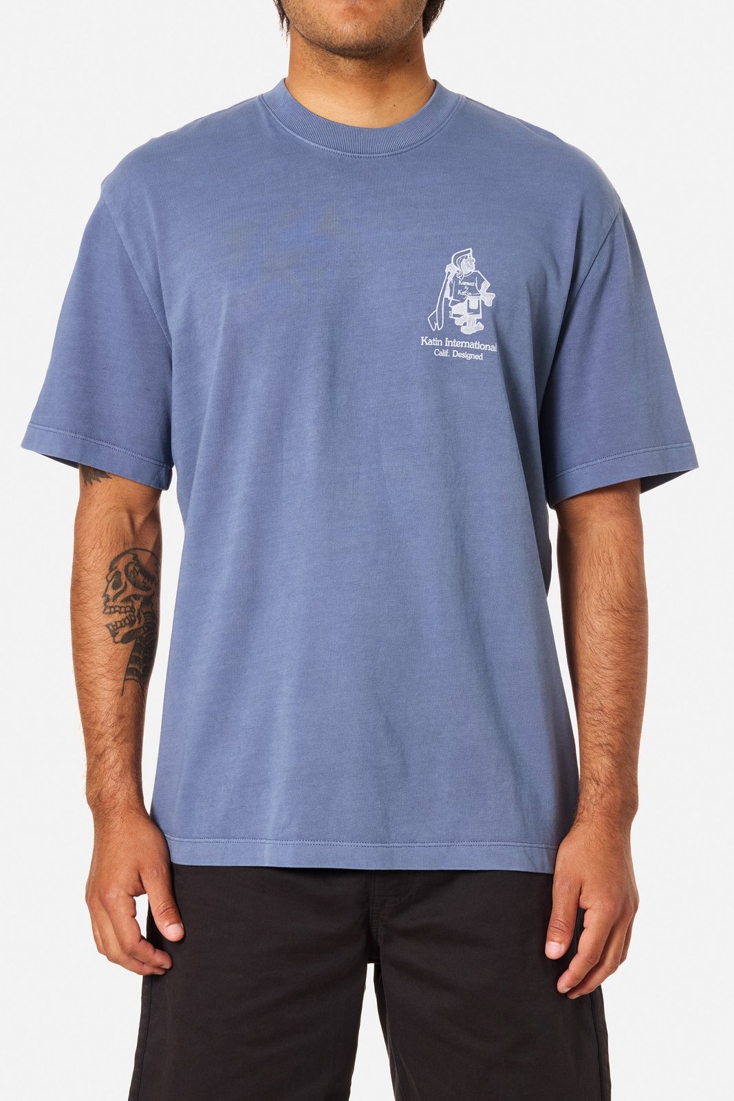 KATIN FORECAST RELAXED TEE BLPD-BLUE PIGMENT DYE XL
