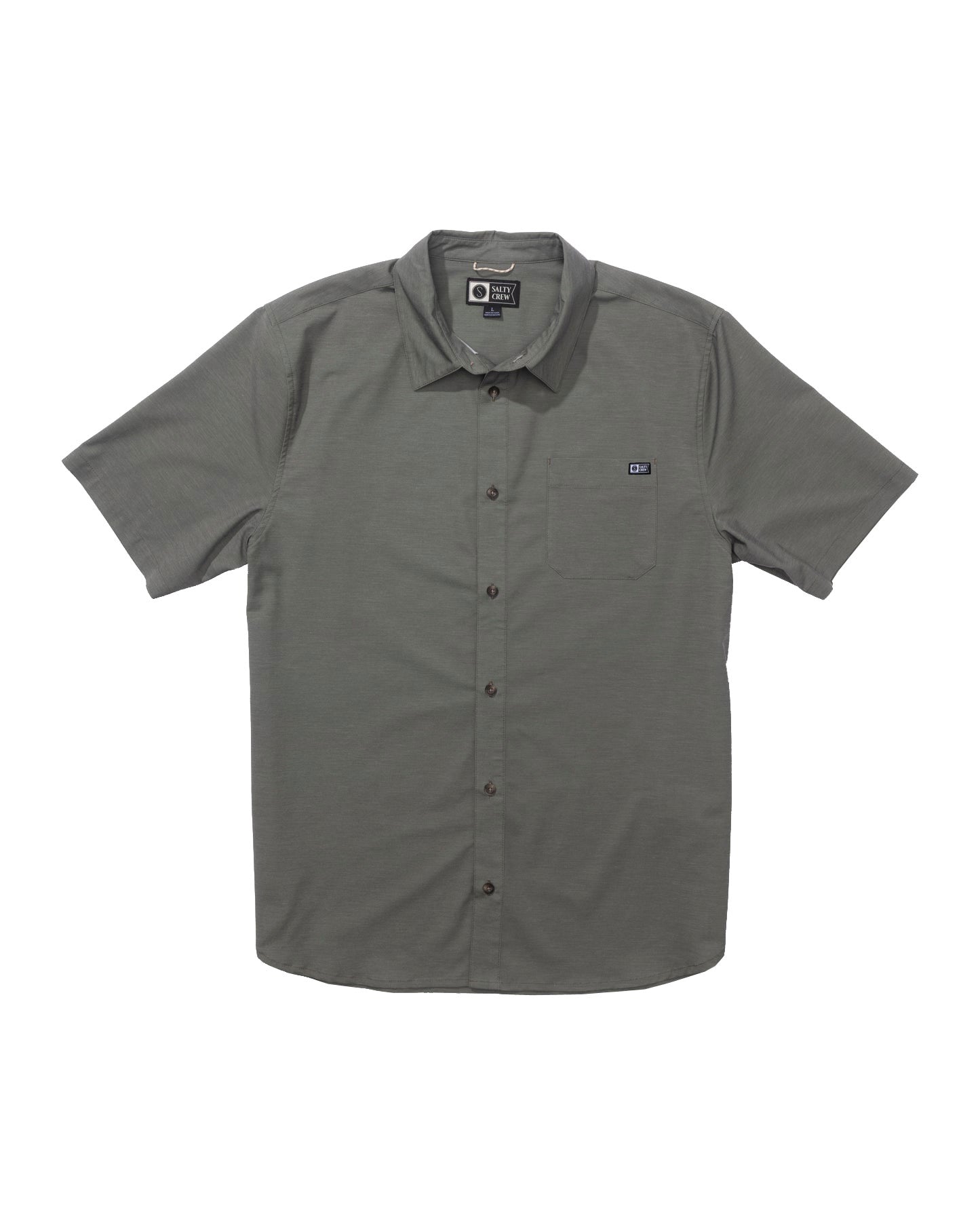 SALTY CREW DRIFTER UV BUTTON UP Olive M