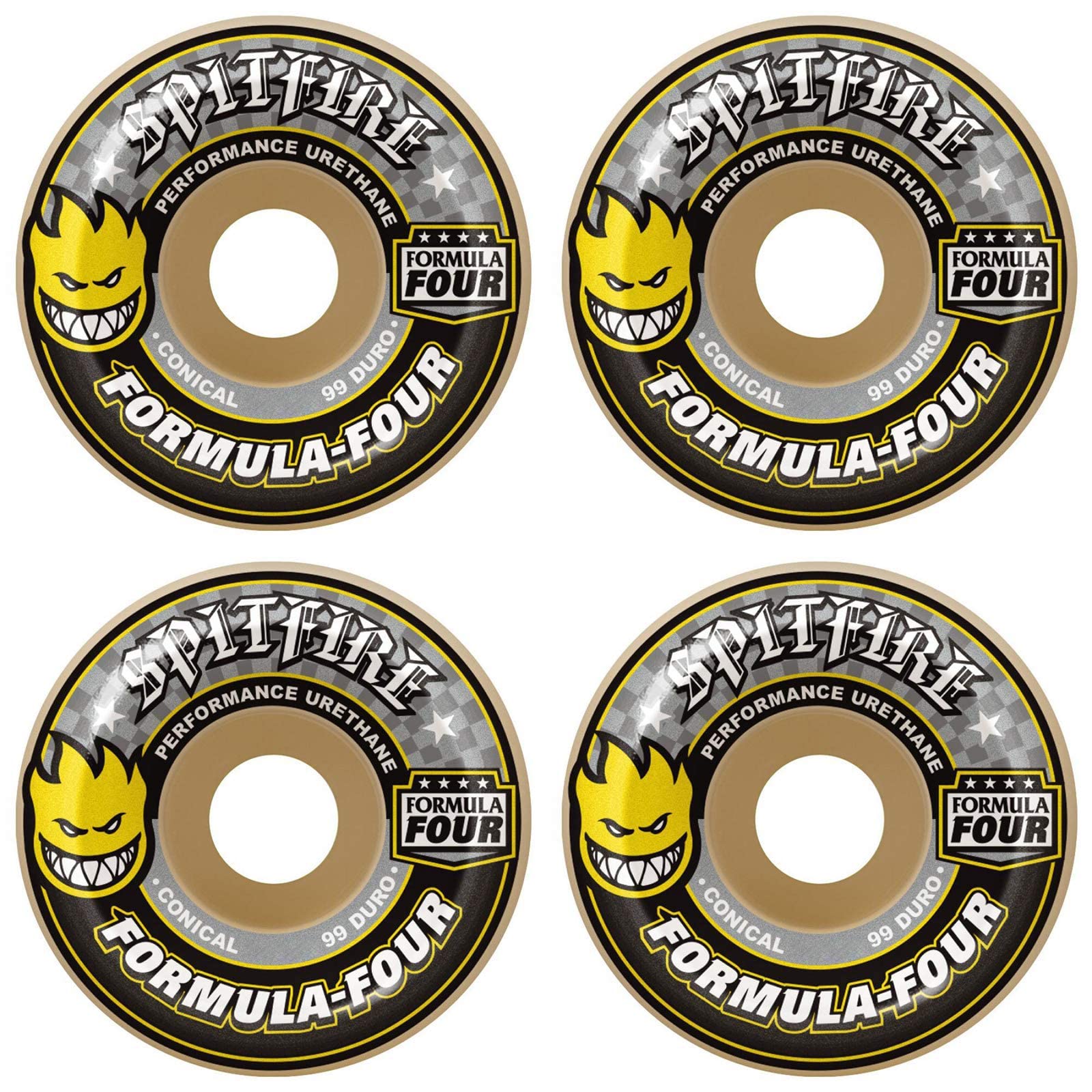 Spitfire Formula Four 99D Wheels ConicalYellow 56mm