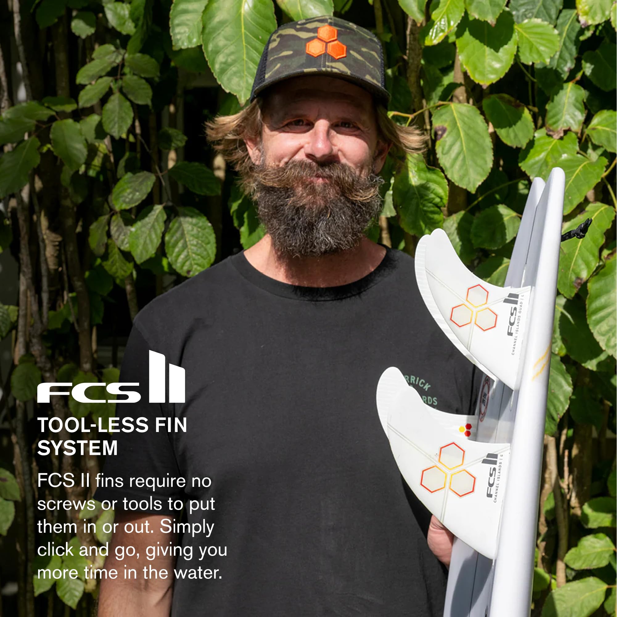 FCS 2 CI PC Tri-Quad Set Black-Flame M