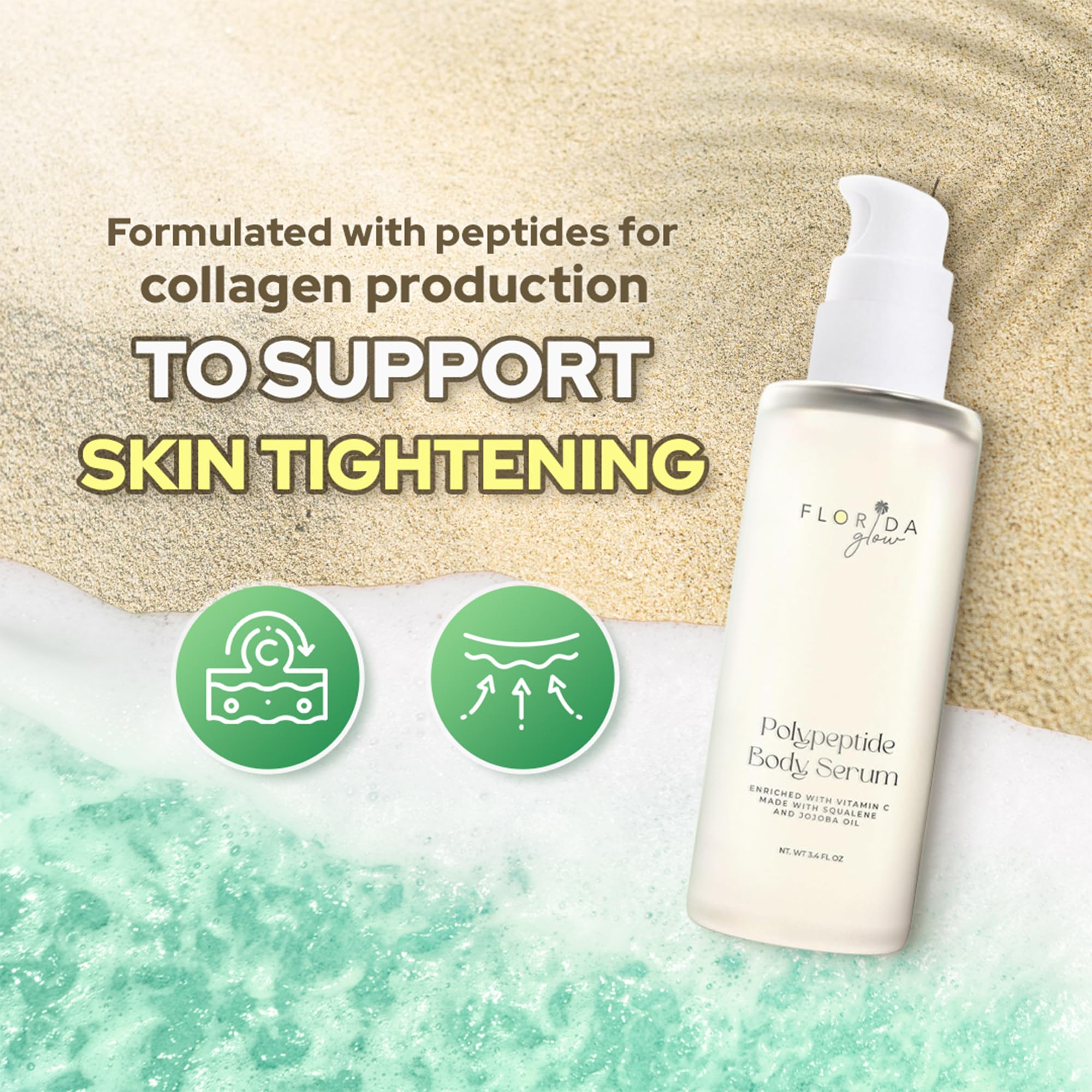 Florida Glow Polypeptide Body Serum Pacific Sage 3.4oz