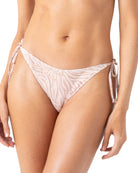 ROXY WILD THING TIE SIDE CHEEKY C61-CAMEL/IVORY M