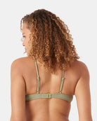 ROXY HALEIWA BRALETTE OIG-OIL GREEN L