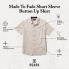 ROARK MADE TO FADE SS WOVEN WHB-WASHED BONE M