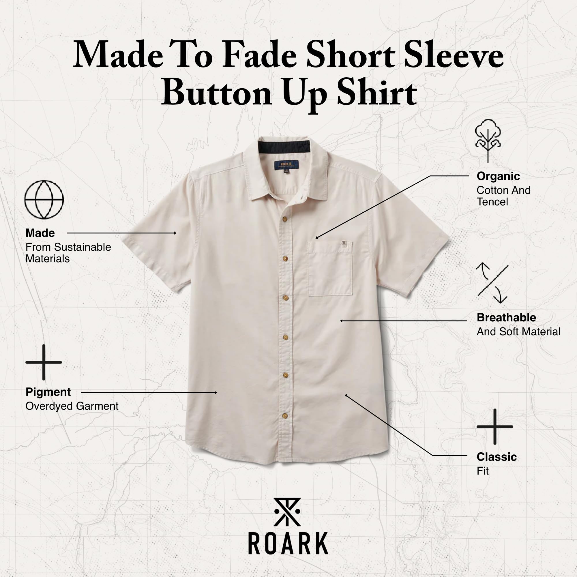 ROARK MADE TO FADE SS WOVEN WHB-WASHED BONE L