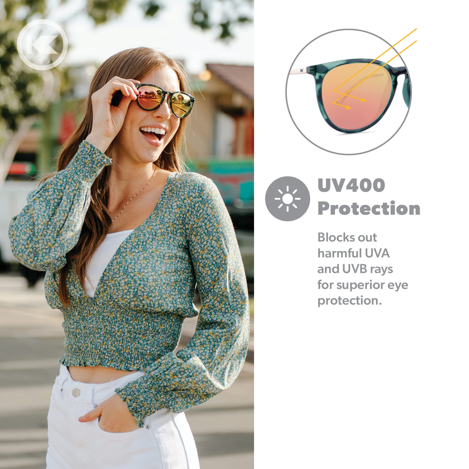 Knockaround MaryJane Polarized Sunglasses SlateTortoiseShellAmber