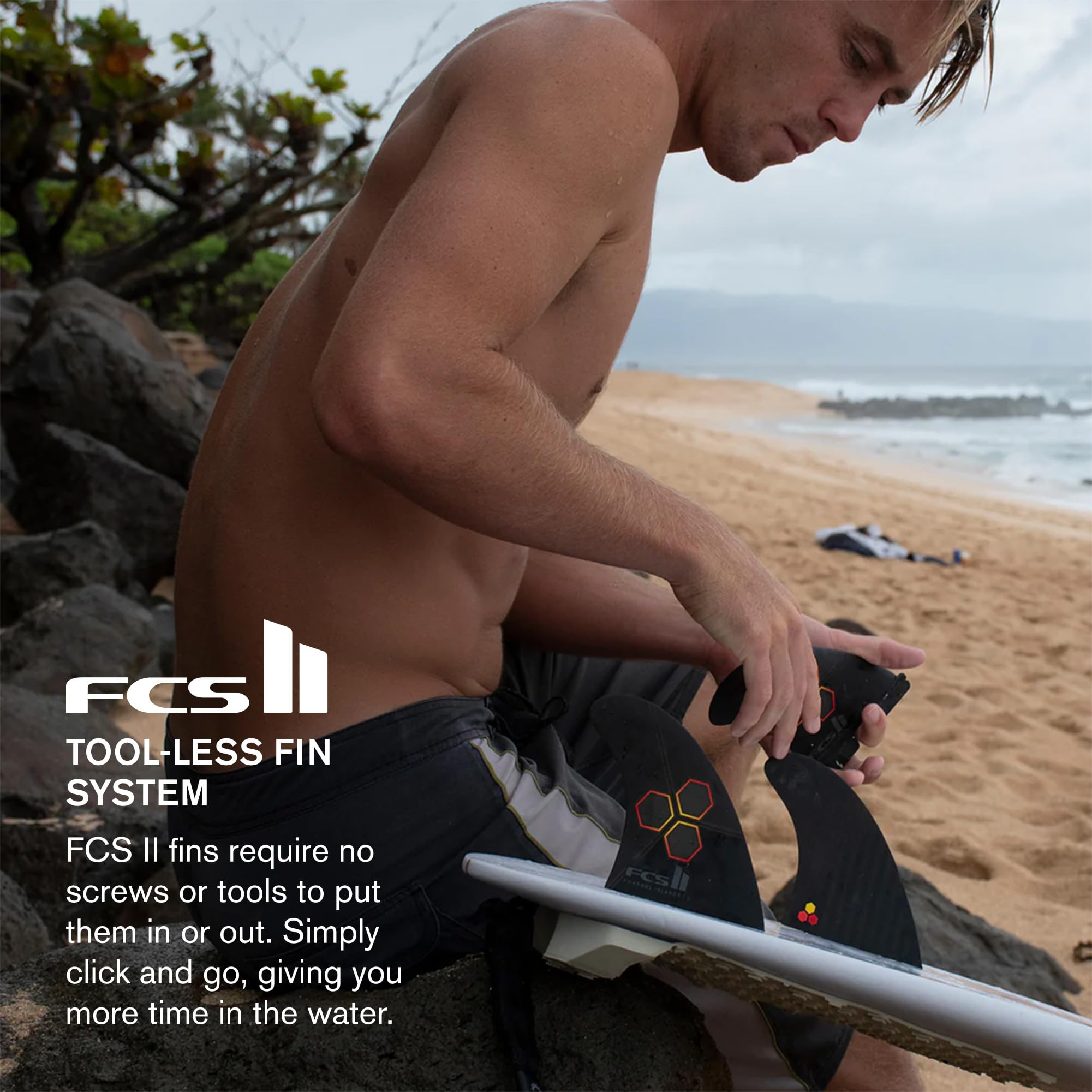 FCS 2 CI PC Tri-Fin Set White-Flame L