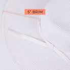 Sun n Sand Paperbraid Floppy Black Brim 5"