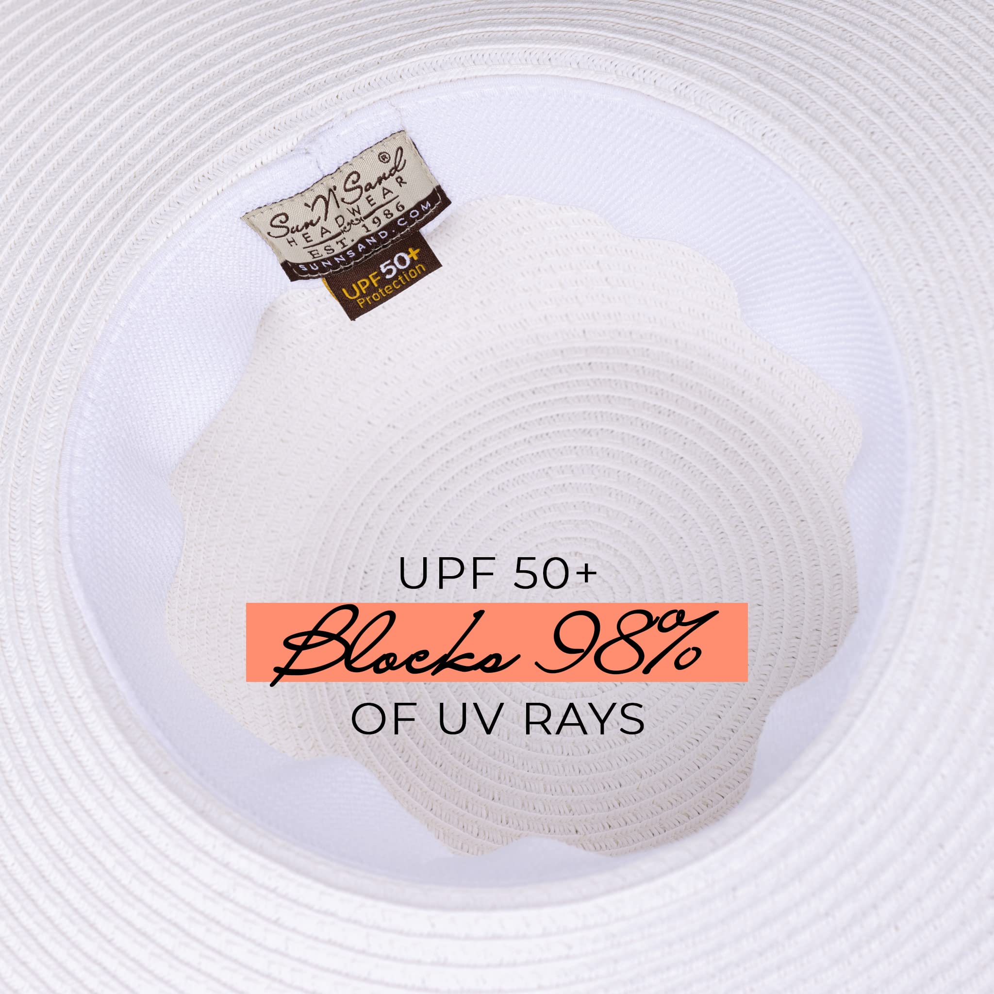 Sun n Sand Paperbraid Floppy Black Brim 5"