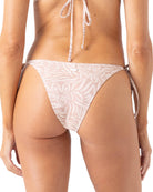 ROXY WILD THING TIE SIDE CHEEKY C61-CAMEL/IVORY M