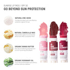 Raw Elements Sunrise Pack SPF 30 Tinted Lip Balm