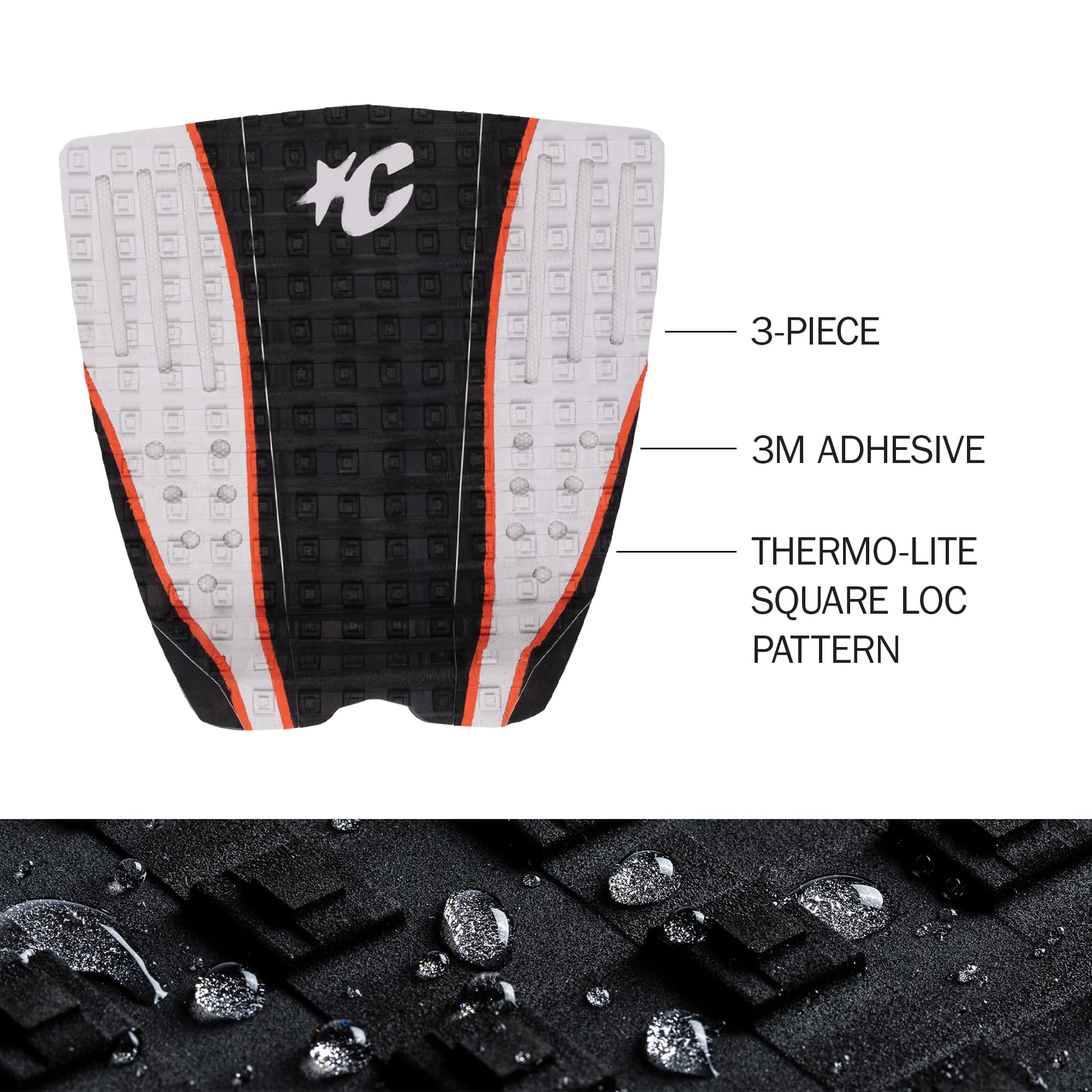 Creatures of Leisure Ethan Ewing Lite EcoPure Traction Pad Black Red Bone Panel-Grom