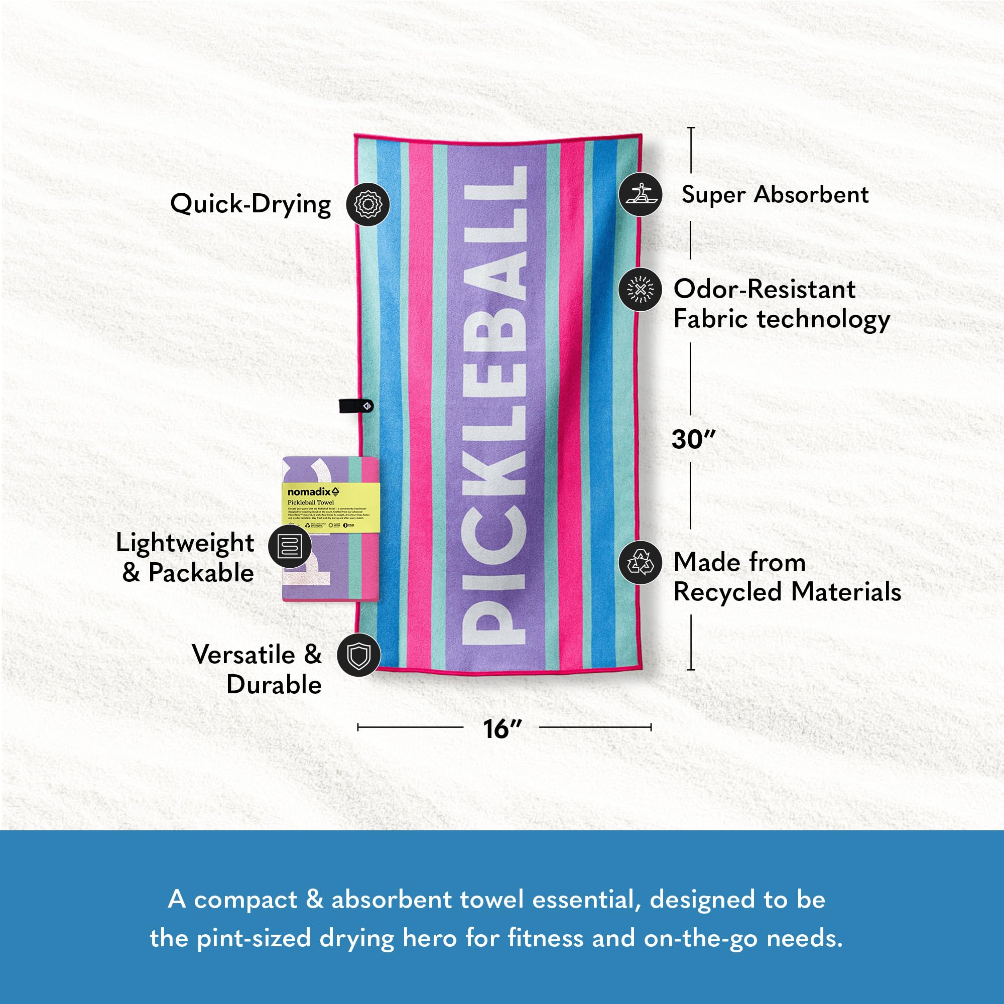 Nomadix Fitness Towels Pickleball Multi