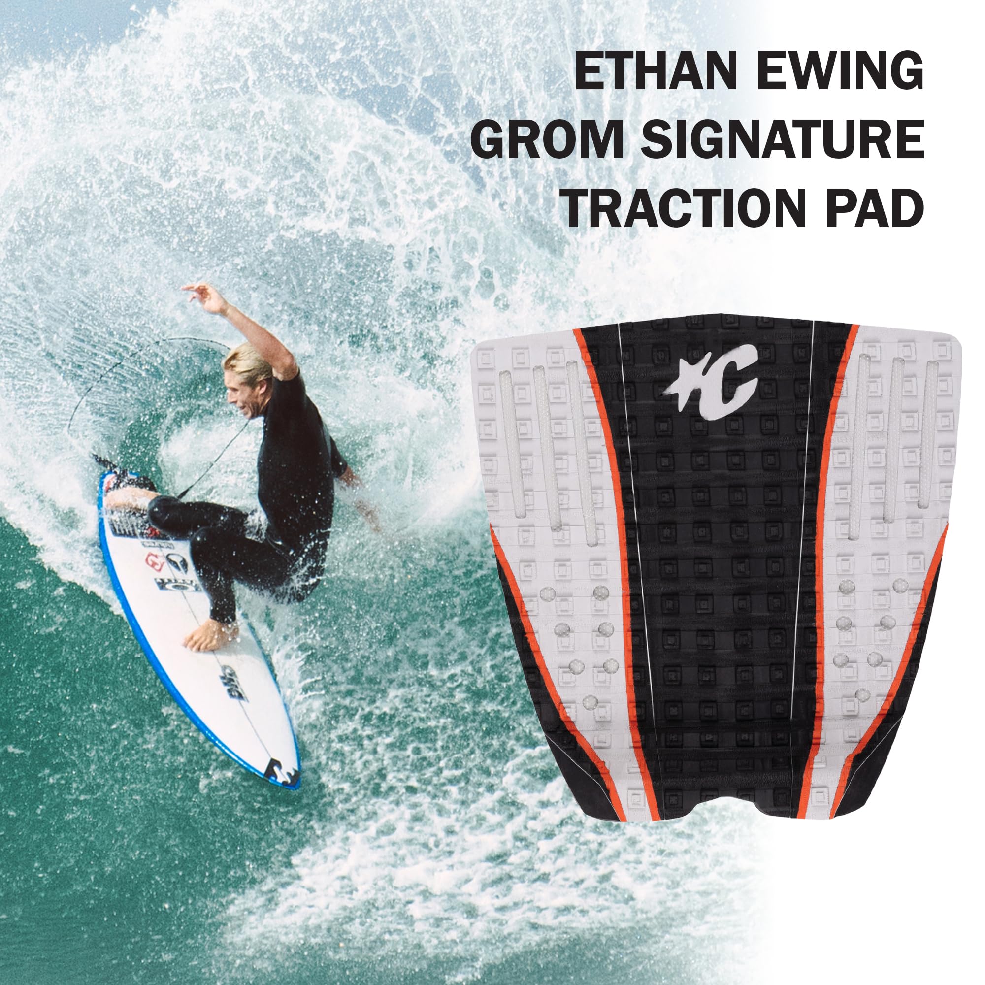 Creatures of Leisure Ethan Ewing Lite EcoPure Traction Pad Black Red Bone Panel-Grom