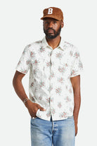 Wayne Stretch S/S Woven Shirt - Off White Wild Floral.