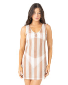 ROXY CROCHET STRIPE COVER UP NNN-NEUTRAL COMBO XS
