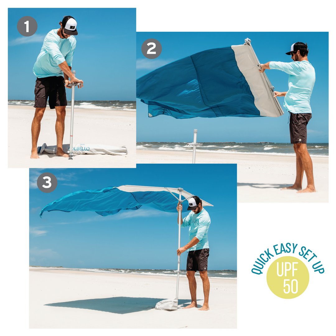 Solbello Sun Shade Umbrella Blue