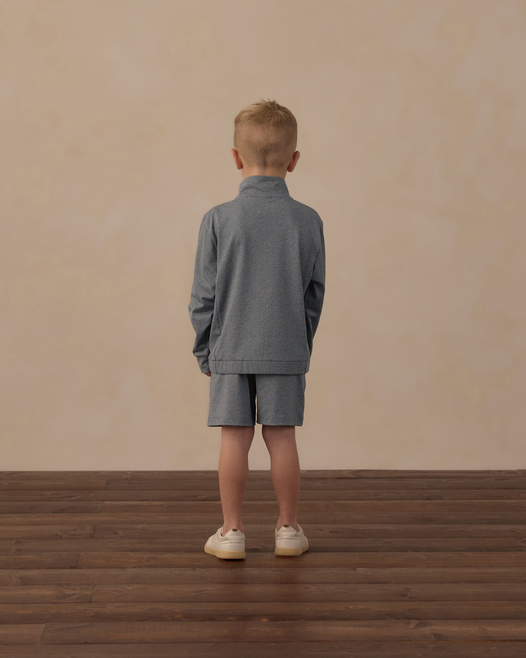 Rylee and Cru Oceanside Tech Short Heathered Midnight 4-5Y