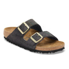 Birkenstock Arizona Womens Sandal Suede-Shimmering Black 10