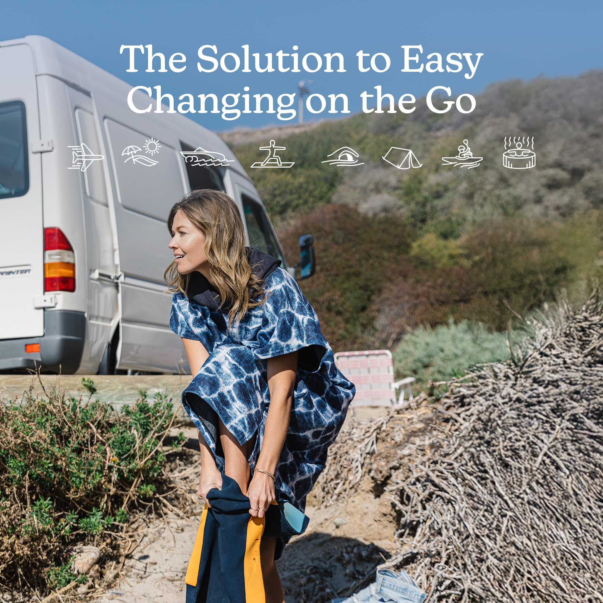 Nomadix Changing Poncho AguaBlue Adult Medium/Large