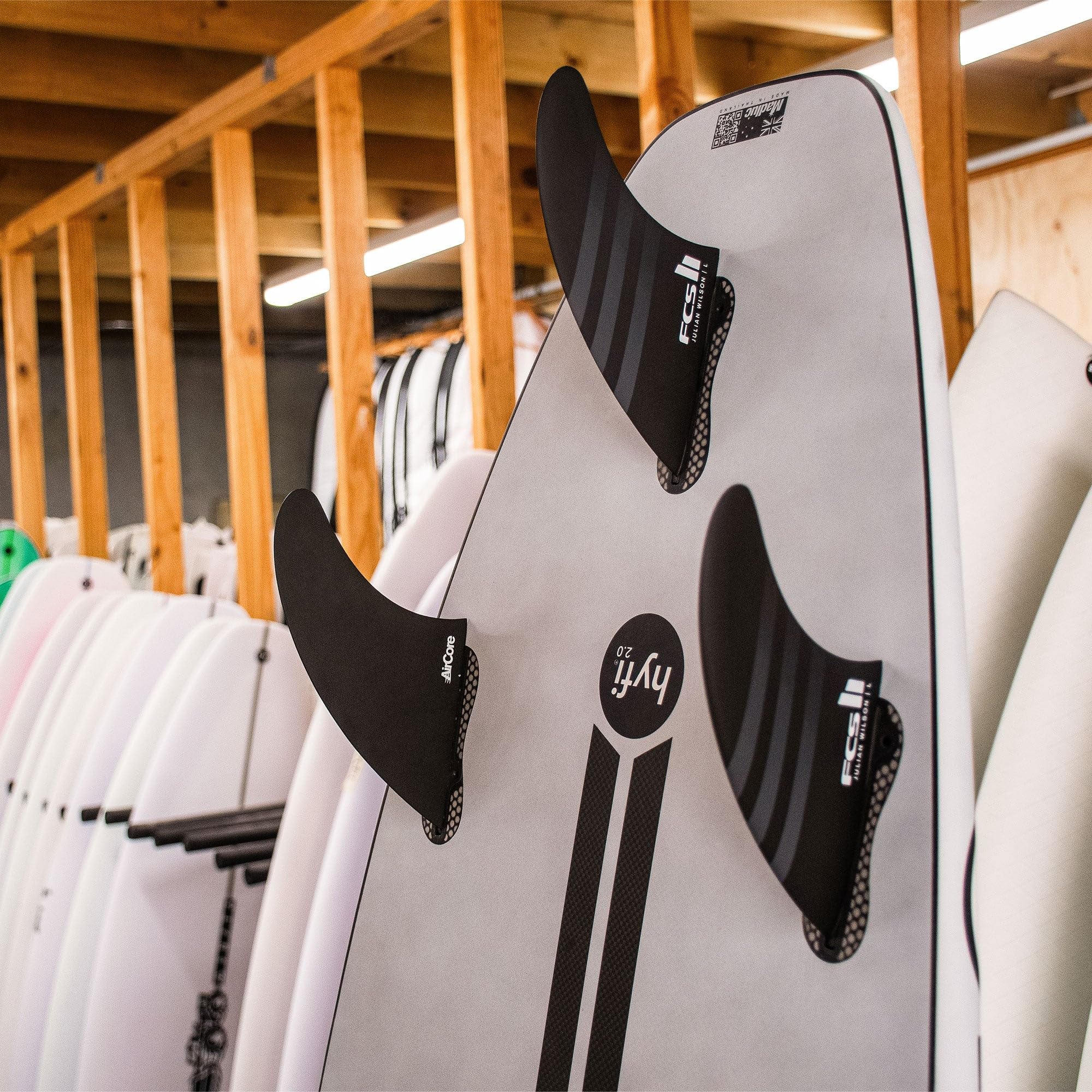 FCS 2 JW PC Tri-Fin Set White-White M